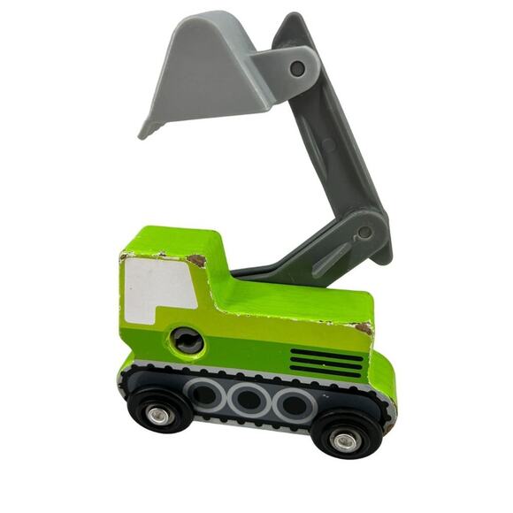 Wooden Construction Vehicle Lot Of 6 Melissa and Doug and More - Picture 10 of 14